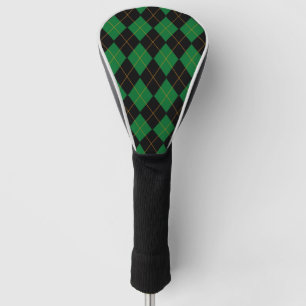Funda Para Palo De Golf Patrón de arglos verde y negro