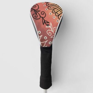 Funda Para Palo De Golf Patrón de arte gracioso rojo