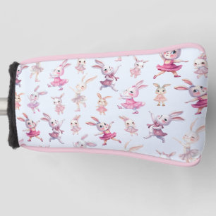 Funda Para Palo De Golf Patrón de baile de conejitos rosados