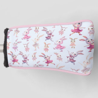 Funda Para Palo De Golf Patrón de baile de conejitos rosados