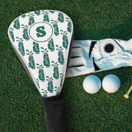 Funda Para Palo De Golf Patrón de bolsa de golf con monograma moderno y el