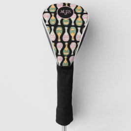 Funda Para Palo De Golf Patrón de botellas de champán Tapa de cabeza de go