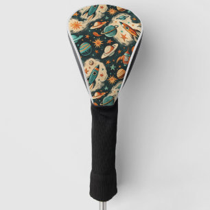 Funda Para Palo De Golf Patrón de buques de cohetes de naves espaciales vi
