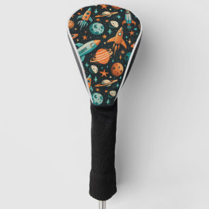 Funda Para Palo De Golf Patrón de buques de cohetes de naves espaciales vi