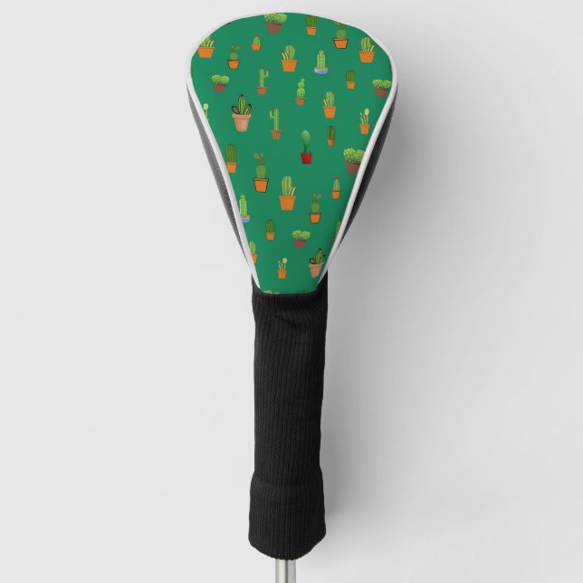 Funda Para Palo De Golf Patrón de Cactus sin inconvenientes, formas y patr (Anverso)