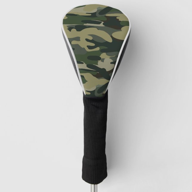 Funda Para Palo De Golf Patrón de camuflaje militar verde (Anverso)