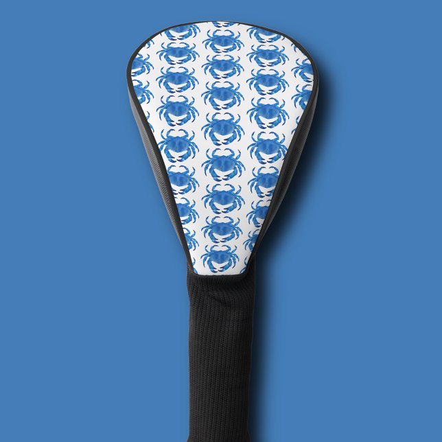 Funda Para Palo De Golf Patrón de cangrejo azul (Blue crab pattern gold head cover)