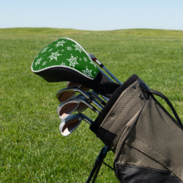 Funda Para Palo De Golf Patrón de copo de nieve, copos de nieve blancos, n