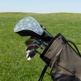 Funda Para Palo De Golf Patrón de copo de nieve, copos de nieve blancos, n