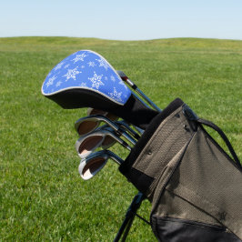Funda Para Palo De Golf Patrón de copo de nieve, copos de nieve blancos, n