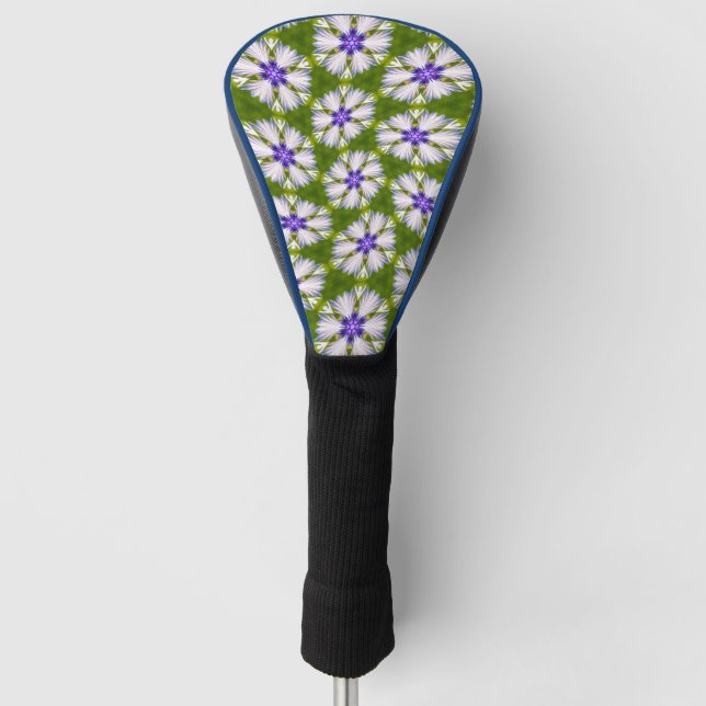 Funda Para Palo De Golf Patrón de cornflores blancas (Anverso)