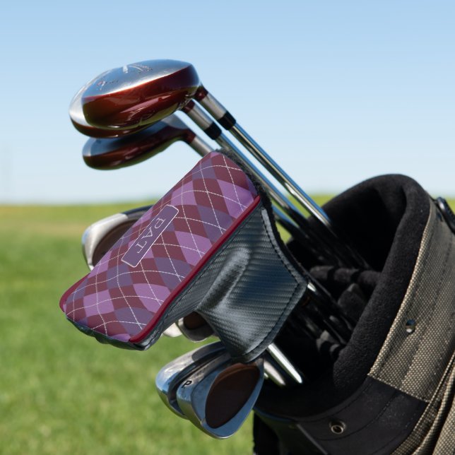 Funda Para Palo De Golf Patrón de cosecha maroon y plum arcillo con cualqu (In Situ)