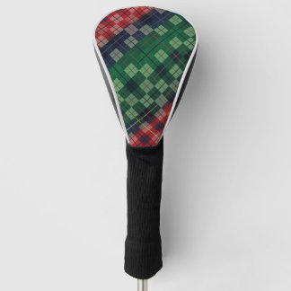Funda Para Palo De Golf Patrón de Cuadro Retro - Rojo, Verde, Azul