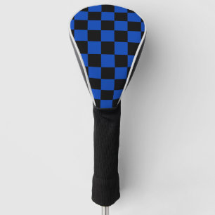 Funda Para Palo De Golf Patrón de Cuadros Azul Brillante y Negro – Ojo Aud