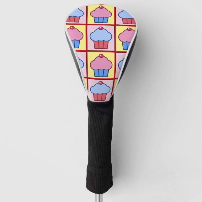 Funda Para Palo De Golf Patrón de Cupcake Adorable (Anverso)
