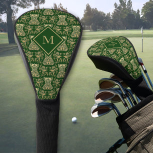Funda Para Palo De Golf Patrón de damasco de corsé floral