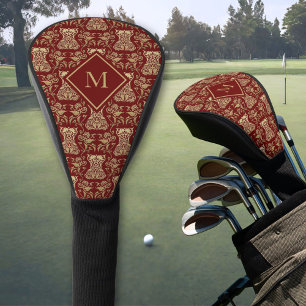 Funda Para Palo De Golf Patrón de damasco de corsé floral