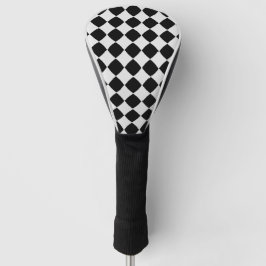 Funda Para Palo De Golf Patrón de diamantes en blanco y negro