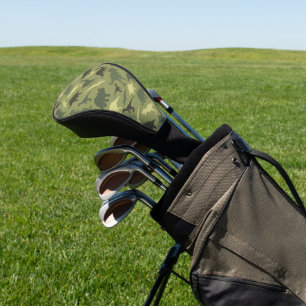 Funda Para Palo De Golf Patrón de dinosaurios, silueta de dinosaurios, din