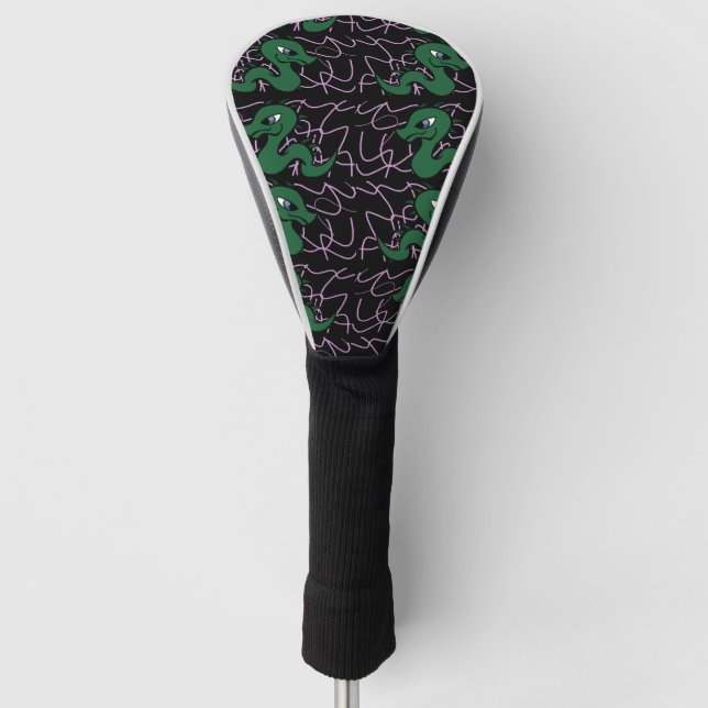 Funda Para Palo De Golf Patrón de dragón verde bebé (Anverso)