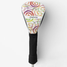 Patrón de espirales de arcoiris personalizado