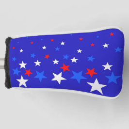 Funda Para Palo De Golf Patrón de estrellas azul, rojo y blanco