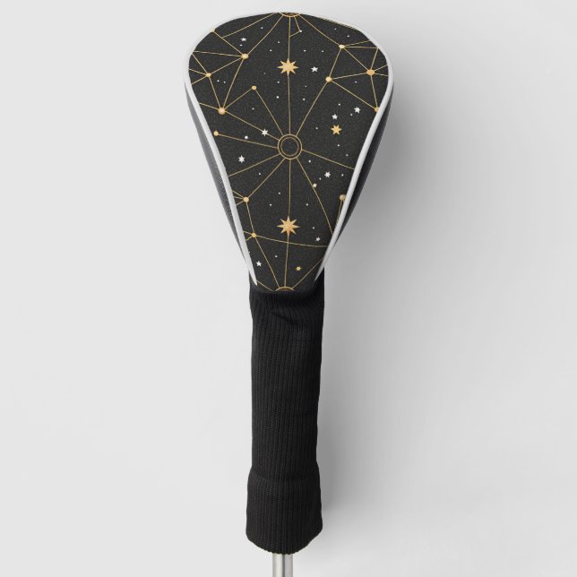Funda Para Palo De Golf Patrón de estrellas de constelación celestial (3) (Anverso)