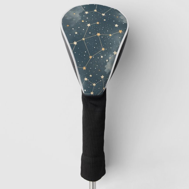 Funda Para Palo De Golf Patrón de estrellas de constelación celestial (4) (Anverso)
