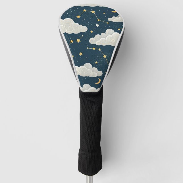 Funda Para Palo De Golf Patrón de estrellas de constelación celestial (6) (Anverso)