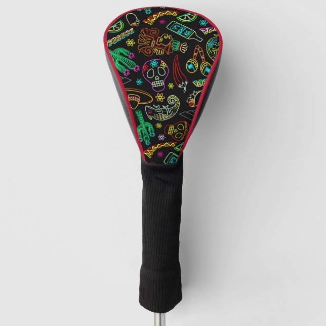 Funda Para Palo De Golf Patrón de Fiesta de México (Anverso)