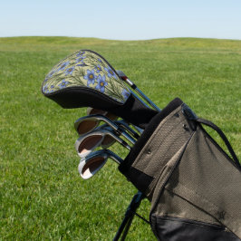 Funda Para Palo De Golf Patrón de flor de hierba de ojos azules