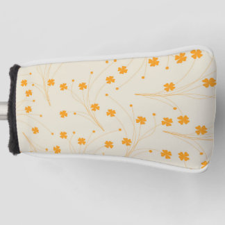 Funda Para Palo De Golf Patrón de flor del naranja Beige Retro Y2K 70