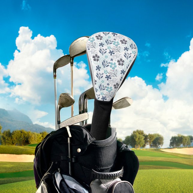 Funda Para Palo De Golf Patrón de flores azules (Subido por el creador)