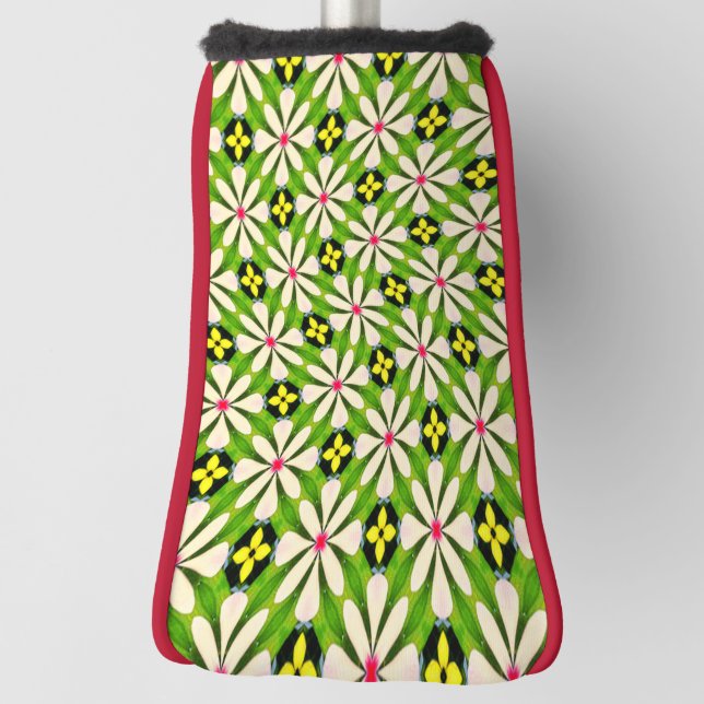 Funda Para Palo De Golf Patrón de flores estéticas (Girar 90)