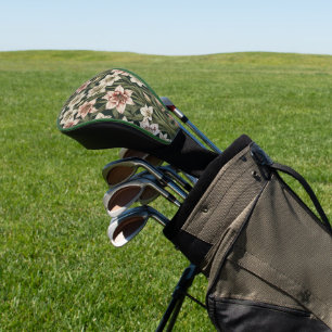 Funda Para Palo De Golf Patrón de flores vintage de Amaryllis