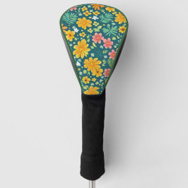 Funda Para Palo De Golf Patrón de flores y hojas tropicales
