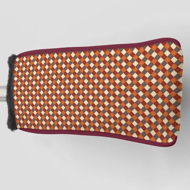 Funda Para Palo De Golf Patrón de Gingham otoño/otoño (Anverso)