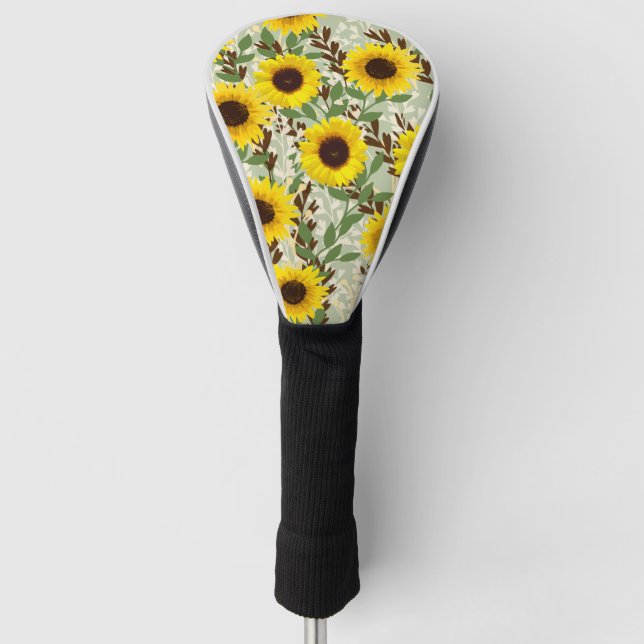 Funda Para Palo De Golf Patrón de girasol (Anverso)