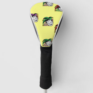 Funda Para Palo De Golf Patrón de gorras coloridos bromistas amarillo