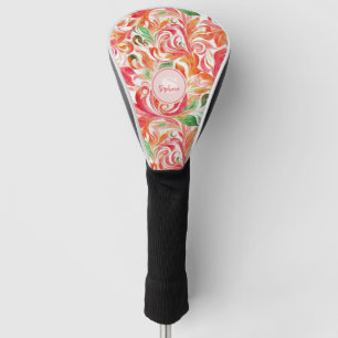 Funda Para Palo De Golf Patrón de hojas de paisley coloridas de inspiració