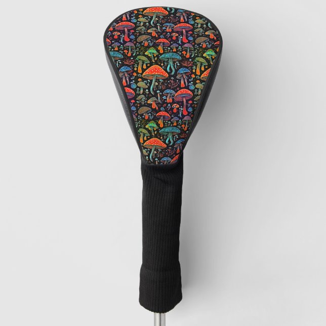 Funda Para Palo De Golf Patrón de hongos Groovy (Anverso)