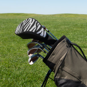 Funda Para Palo De Golf Patrón de impresión de fósiles de cebra blanco y n