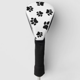 Funda Para Palo De Golf Patrón de impresión de la hoja de perro negra