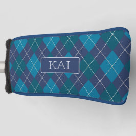 Funda Para Palo De Golf Patrón de Knit de Diamantes de Blues Marinos con n