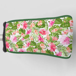 Funda Para Palo De Golf Patrón de la monstera de la palma de los hibiscos