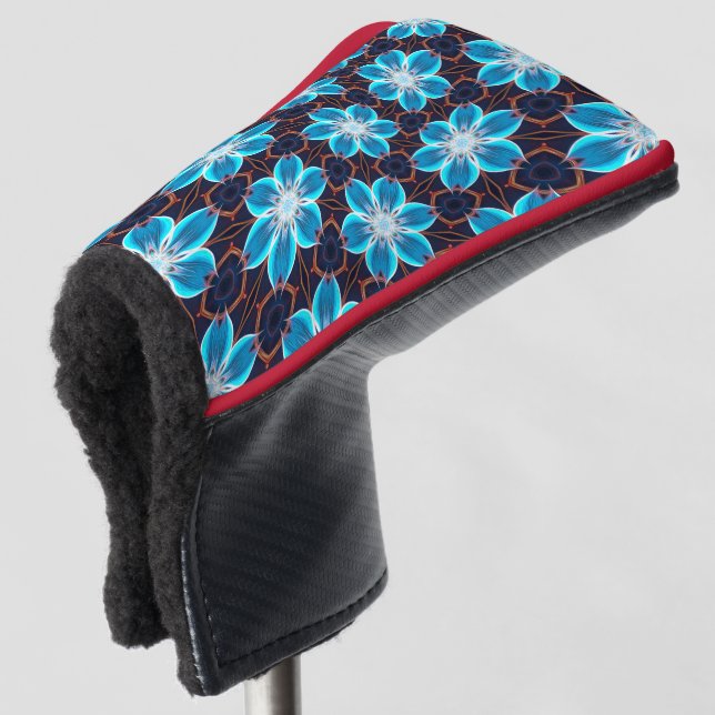Funda Para Palo De Golf Patrón de las flores azules abstractas (Anverso 3/4)