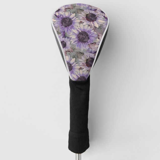 Funda Para Palo De Golf Patrón de mallas de girasol (Anverso)