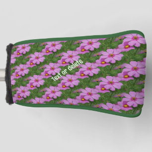 Funda Para Palo De Golf Patrón de naturaleza de las flores de cosmos rosad