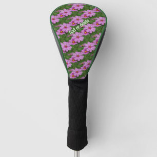 Funda Para Palo De Golf Patrón de naturaleza de las flores de cosmos rosad