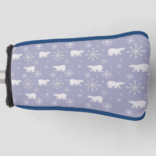 Funda Para Palo De Golf Patrón de navidades con osos polares y copos de ni